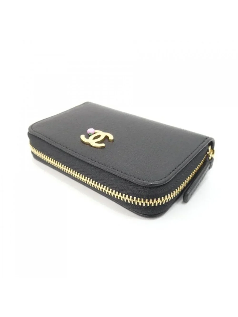 Chanel Coin Case Coin Purse Black